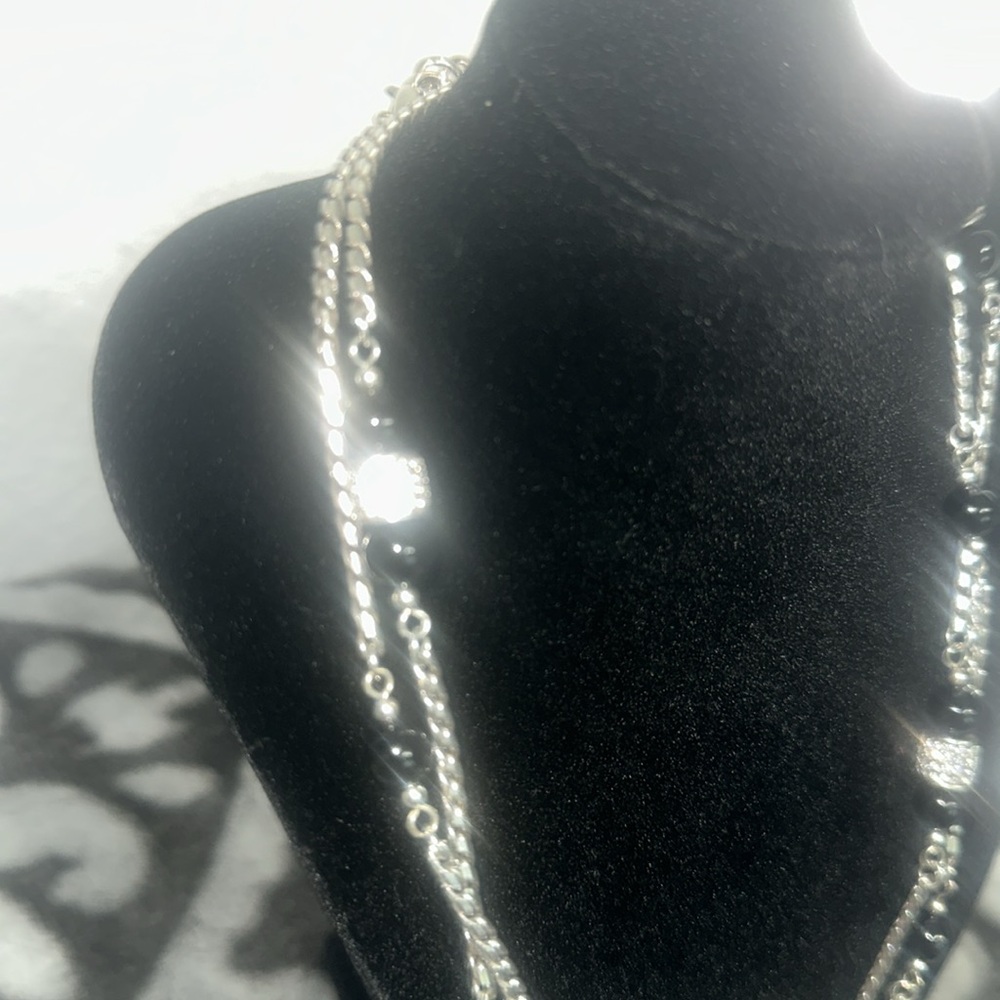 Brighton Black, silver and bling Beaded Necklace - Picture 6 of 7